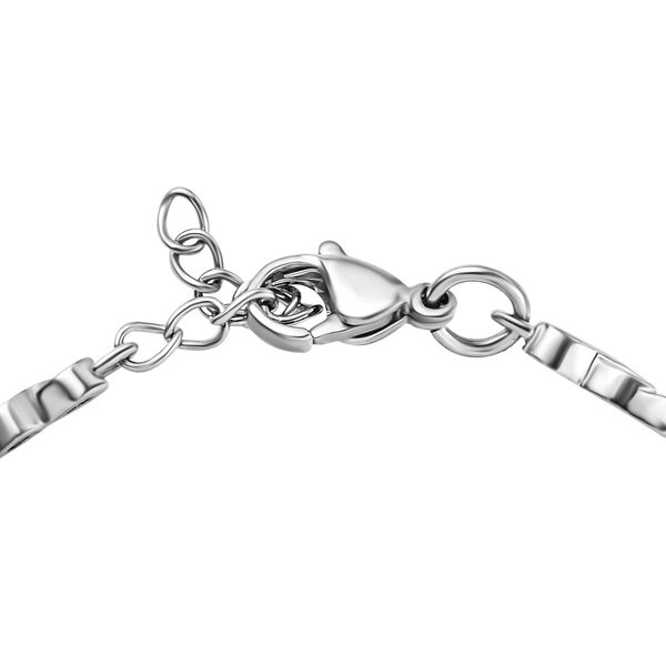 Himmelblaues Topas Armband ca. 19 cm, Edelstahl, ca. 4,62 ct image number 4