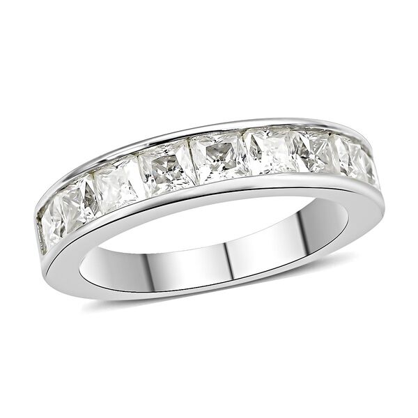 Moissanit-Ring, 925 Silber Platin  ca. 1,22 ct