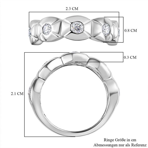 LUSTRO STELLA - Wei&szlig;er Zirkonia Ring 925 Silber rhodiniert (Gr&ouml;&szlig;e 19.00) image number 6