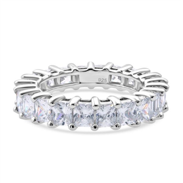 Lustro Stella Weißer Zirkonia Eternity Ring image number 0