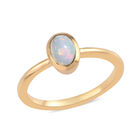 Natürlicher Äthiopischer Opal Ring 925 Silber vergoldet  ca. 0,43 ct image number 3