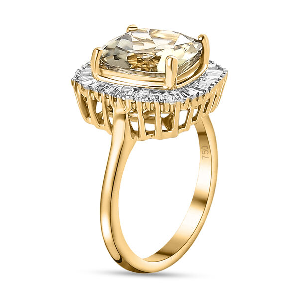 ILIANA AAA Turkizit und SI G-H Diamant-Ring in 750 Gelbgold - 2,87 ct. image number 5