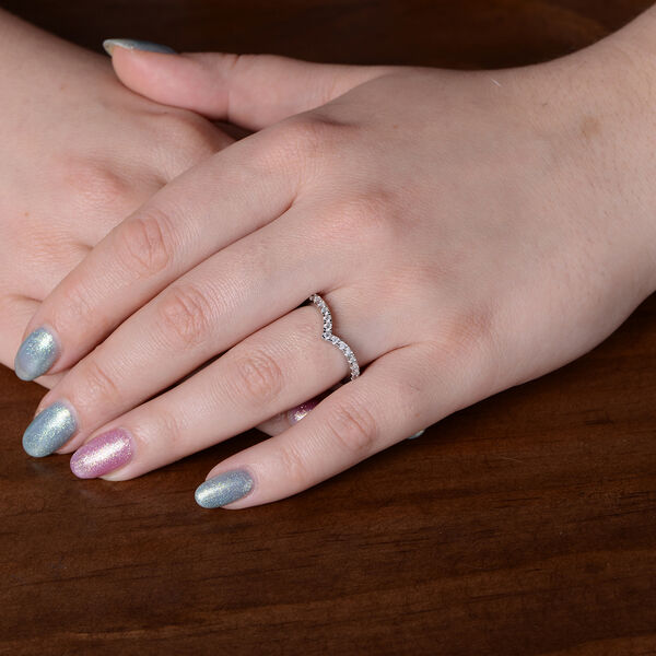 Moissanit Ring 925 Silber Rhodium-&Uuml;berzug image number 3