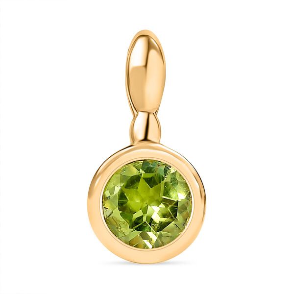 2er Set - D'Joy Peridot Ring und Anhänger, 925 Silber vergoldet (Größe 17.00) ca. 2,26 ct. image number 7