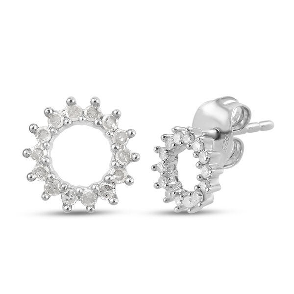 Diamant Kreis-des-Lebens-Ohrstecker in Silber image number 4