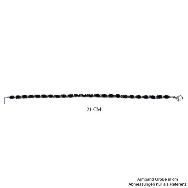 Schwarzer Spinell Armband ca. 20 cm Edelstahl ca. 14,97 ct image number 5