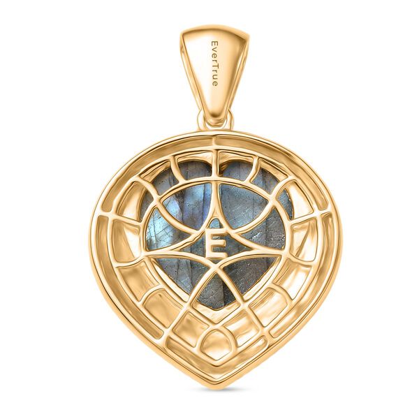 Labradorit Anh&auml;nger Messing Nickelfreies Messing ca. 20,28 ct. image number 5