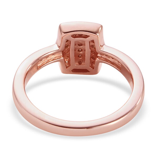 Nat&uuml;rlicher Champagner Cluster Ring 925 Silber Ros&eacute;gold Vermeil image number 6