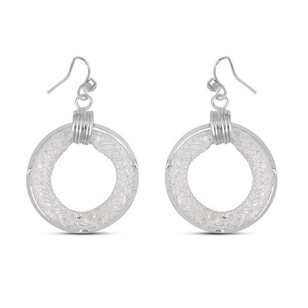 Weißer Kristall Ohrringe Reines Messing image number 5