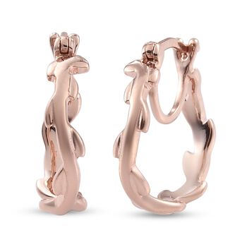 Creolen 925 Silber Ros&eacute;gold