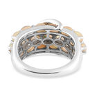 Natürlicher Äthiopischer Opal und schwarzer Spinell Ring 925 Silber platiniert image number 5