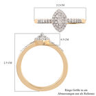 Diamant Ring 925 Silber Gelbgold-Überzug image number 5