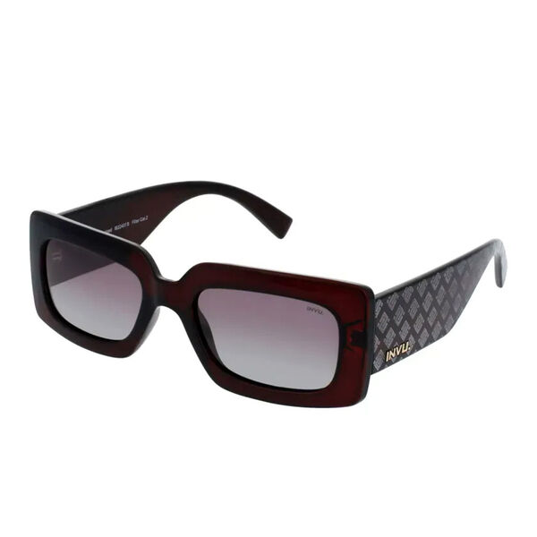 SOLE UND LUCE Swiss Eyewear Damen Sonnenbrille, Transparenter Rahmen, Polarisierte Gl&auml;ser, UV400 Schutz, Cassis
