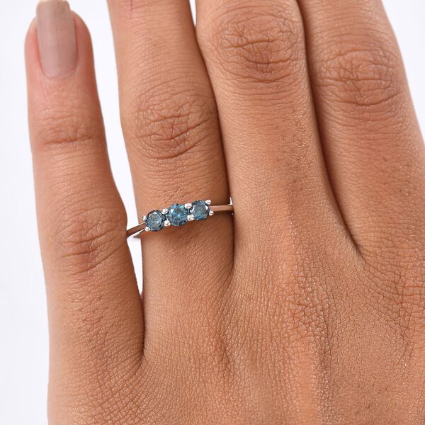 D'Joy blauer Diamant Ring - 0,54 ct. image number 3