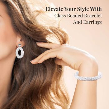 Wei&szlig;es Glasperlen-Schmuckset