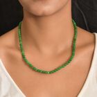 Grüne Jade-Halskette, 50 cm - 110 ct. image number 2