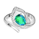 Pfau Quarz Triplette Ring 925 Silber rhodiniert (Gr&ouml;&szlig;e 19.00) ca. 1,32 ct