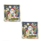 2er-Set Jacquard gewebte Kissenbezüge, Weihnachtsmann, Größe 45,7x45,7 cm
