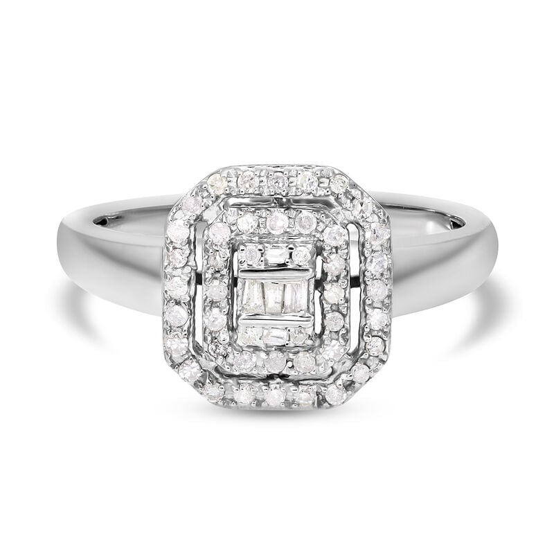 Diamant Ring 925 Silber platiniert  ca. 0,25 ct image number 0