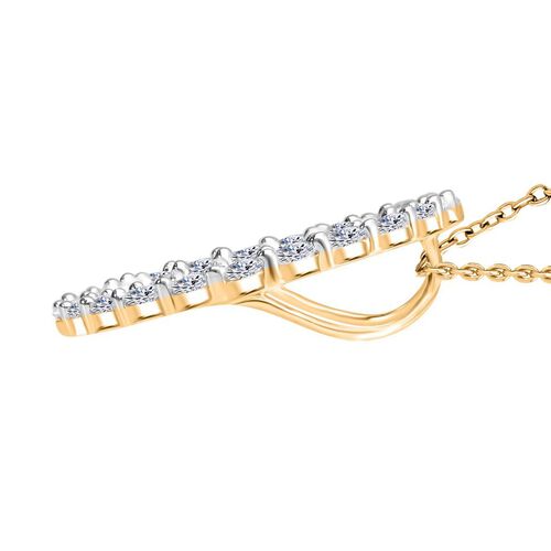 LUXURIANT DIAMOND -  Lab Grown Diamant SI-GH SGL zertifiziert Anhänger 925 Silber Gelbgold Vermeil ca. 1.00 ct image number 2
