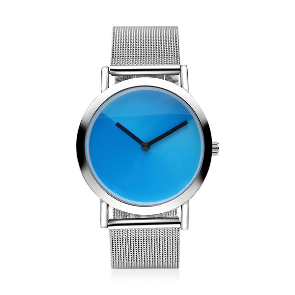 GENOA - Uhr mit japanischem Uhrwerk, wasserdicht, mit Edelstahlarmband - blauer Farbverlauf image number 0