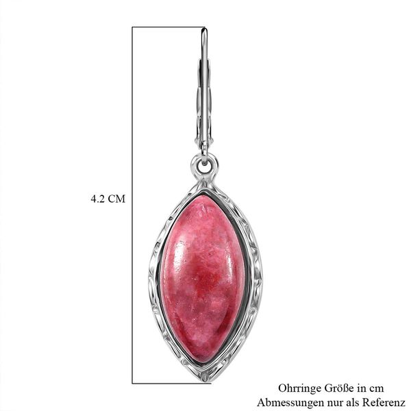 AA Norwegischer Thulit Ohrringe Silberfarben ca. 19.80 ct image number 6