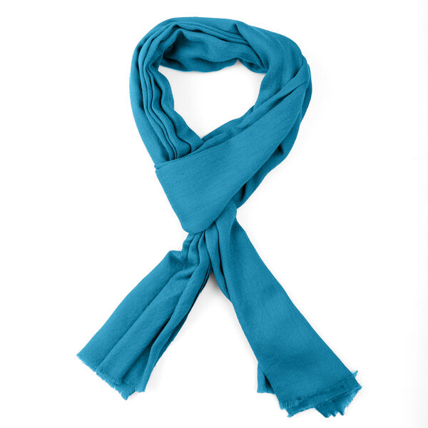 LA MAREY luxuriöser und weicher Schal aus 100% Kaschmirwolle, 70x195 cm, Türkis image number 6