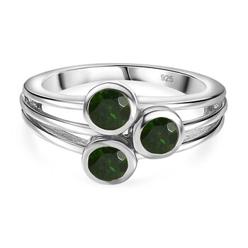 Nat&uuml;rlicher Chromdiopsid Ring, ca. 0,90 ct.