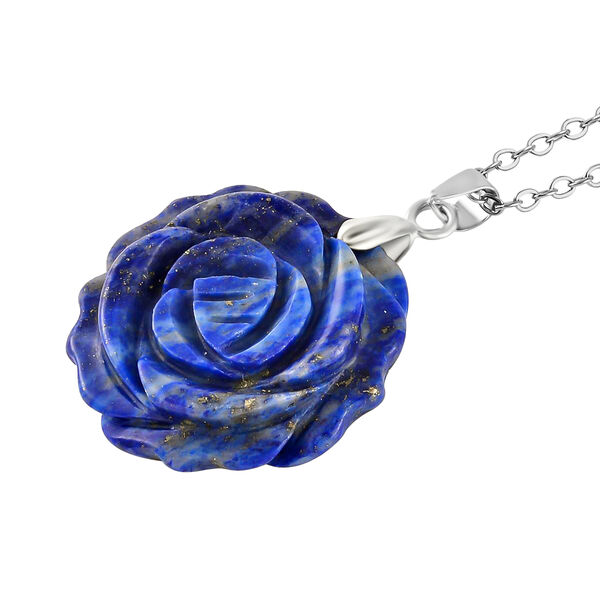 2er Set - Handgeschnitzter Lapislazuli Anh&auml;nger mit Kette und Ring (Gr&ouml;&szlig;e 16.00), ca. 30.00 ct image number 7