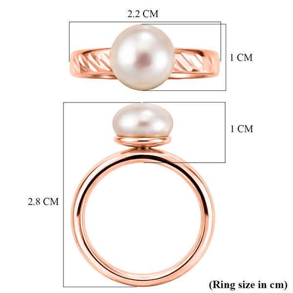 EVER TRUE S&uuml;&szlig;wasser Perle (9-9.5 mm) Ring 950 Kupfer (Gr&ouml;&szlig;e 21.00) image number 6