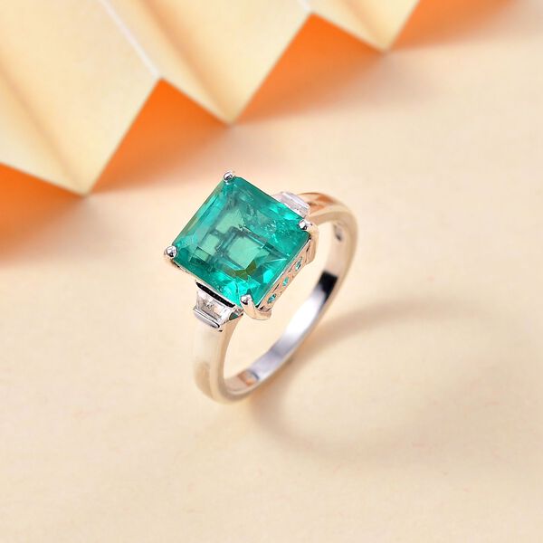 Smaragd Triplett Quarz und Topas Ring - 5,79 ct. image number 2