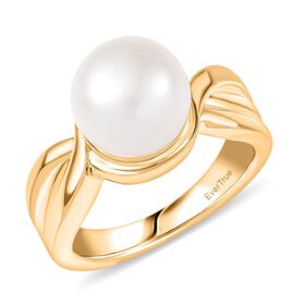 S&uuml;&szlig;wasser Perle (8-8.4 mm) Ring Nickelfreies Messing (Gr&ouml;&szlig;e 17.00)