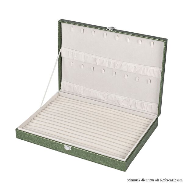 XL Premium Schmuckbox, 40x28x6 cm, grün image number 5