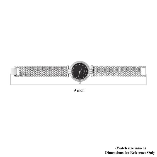 EON - Edle Armbanduhr mit nat&uuml;rlichen Champagner Diamanten, 8.5 cm, Schweizer Uhrwerk, reiner Edelstahl ca. 0,12 ct image number 7