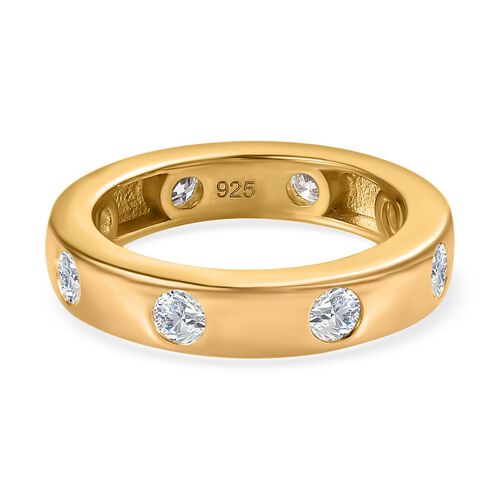Moissanit Ring, 925 Silber rosévergoldet, ca. 0.85 ct