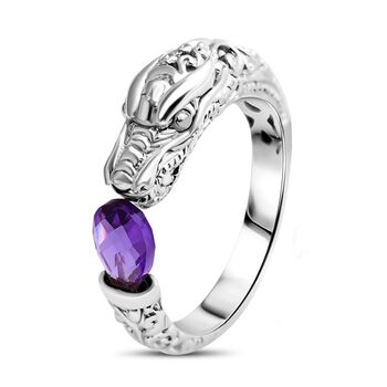 Royal Bali - Rose De France Amethyst Ring, 925 Silber (Gr&ouml;&szlig;e 16.00) ca. 1.70 ct