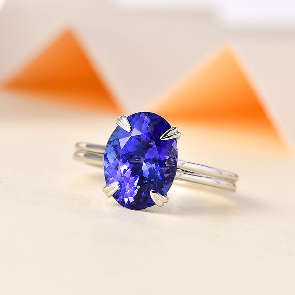 RHAPSODY AAAA Tansanit und VS-EF Diamant Ring in 950 Platin - 4,88 ct. image number 2