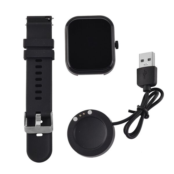 G21 Smartwatch, 2.01 Zoll HD Display, Schwarzes Silikonarmband image number 8