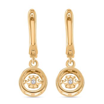 RADIANTA GRA zertifiziert Moissanit (D-VVS) Ohrringe 925 Silber vergoldet ca. 0.48 ct