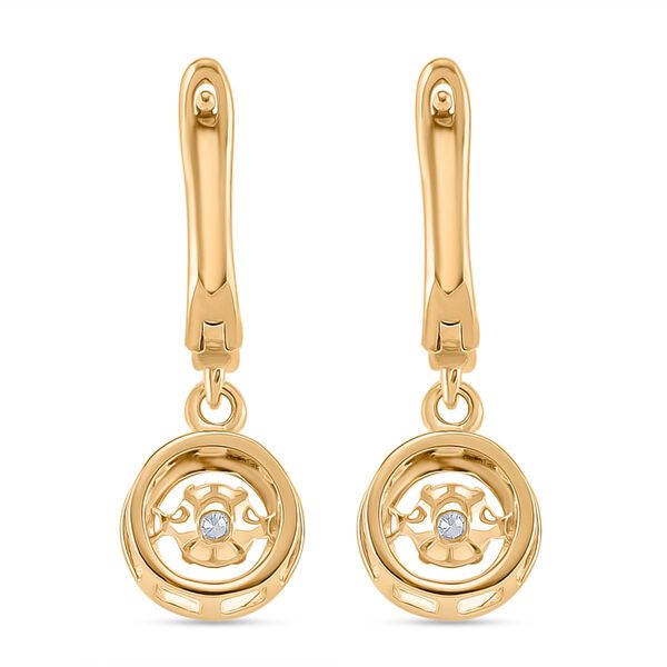 RADIANTA GRA zertifiziert Moissanit (D-VVS) Ohrringe 925 Silber vergoldet ca. 0.48 ct image number 4