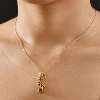 D&rsquo;Joy Multi-Turmalin Anh&auml;nger mit 50cm Kette - 0,98 ct.