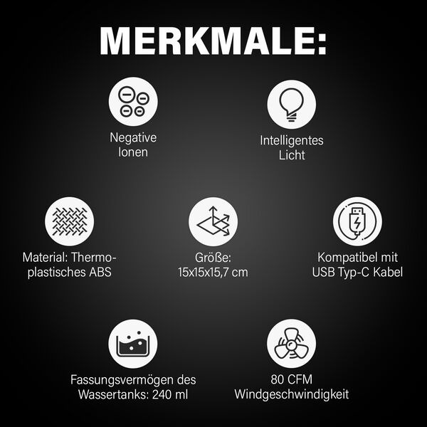 Homesmart 3-in-1 Luftreiniger und Luftbefeuchter, wei&szlig; image number 5