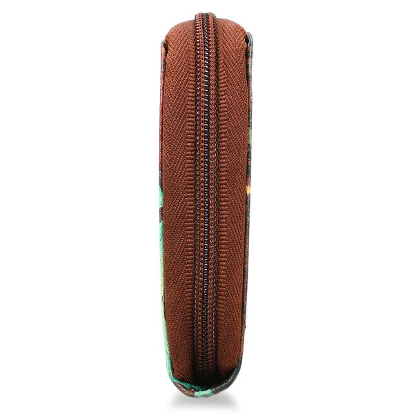 Handbemalte Leder Geldb&ouml;rse RFID, Braun, 22.8 x 2.5 x 12.7 cm image number 6