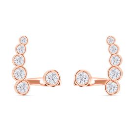 Zirkonia rosévergoldete Ohrringe - 2,50 ct.