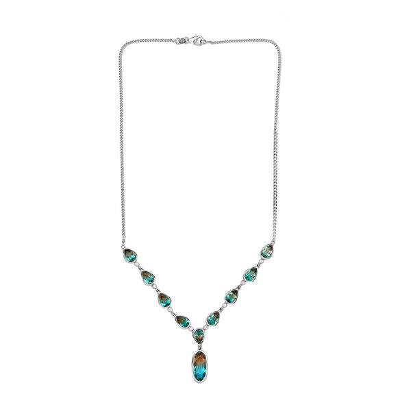 Aqua Terra Costa Quarz und Zirkon-Halskette, 45 cm - 30,06 ct. image number 4
