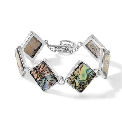 Abalone Muschel Armband ca. Flexibles cm Nickelfreies Messing ca. 75.00 ct
