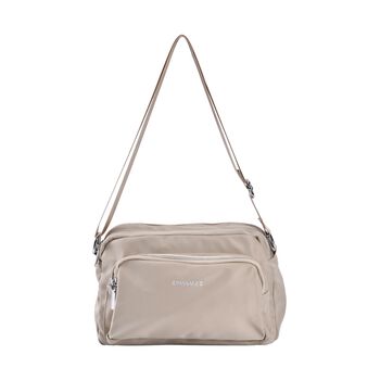 Wasserdichte Umh&auml;ngetasche aus Hochwertiges Nylon, gepolstert, 128 cm Schulterriemen, 27x16x9 cm, Elfenbein