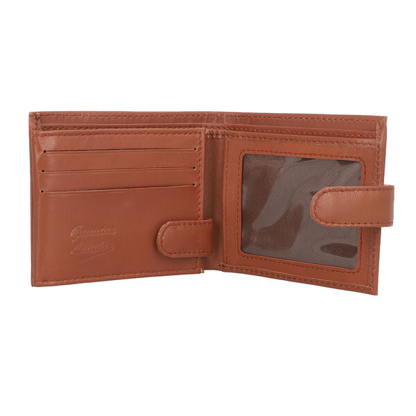 Geldbörse aus echtem Leder mit RFID Schutz, Druckknopf image number 5