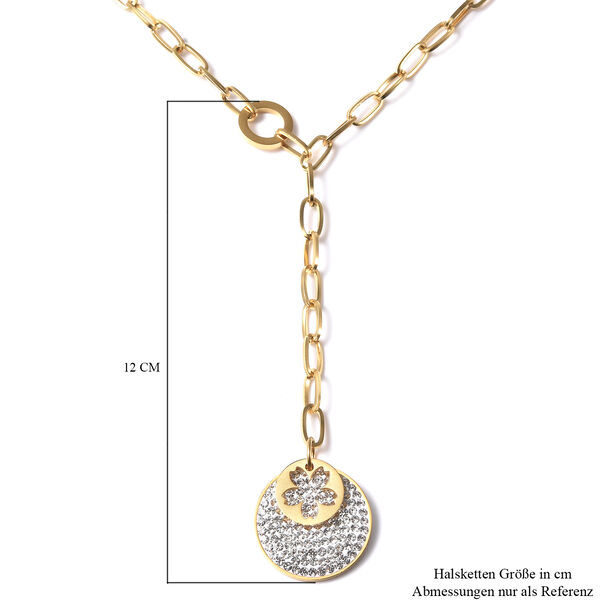 Cluster weiße Kristall-Halskette, 70 cm image number 6