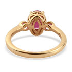 Rubin-Ring, Fissure gefüllt, 925 Silber vergoldet  ca. 1,26 ct image number 5